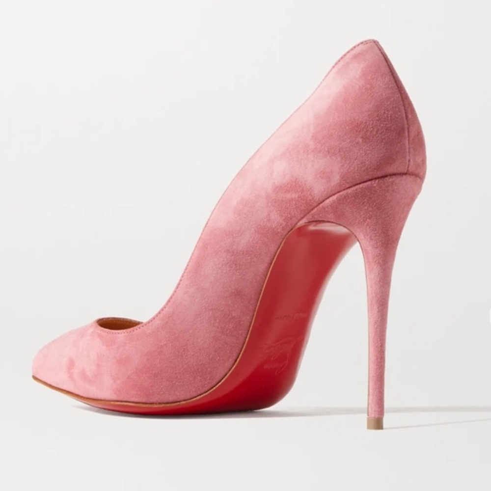 Host Pick! 🥳 Christian Louboutin pink suede pigalle follies 100 - Picture 3 of 8